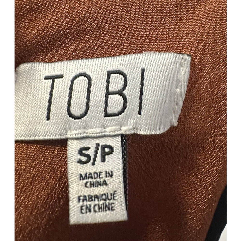 TOBI Rust Orange Black Side Stripe Maxi Slip Dress S P Spaghetti‎ Strap - Picture 8 of 10